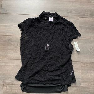 Black Lace Top with Tank underneath